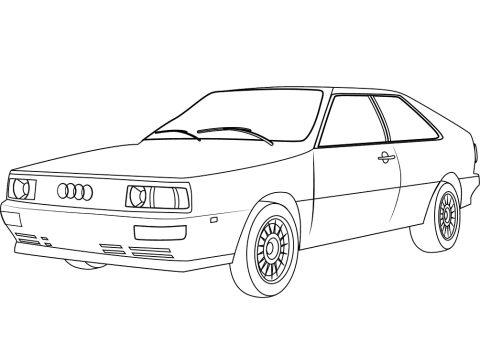Desenho Carro Audi Quattro para Colorir