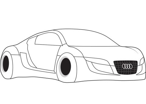 Desenho Carro Audi Rsq para Colorir