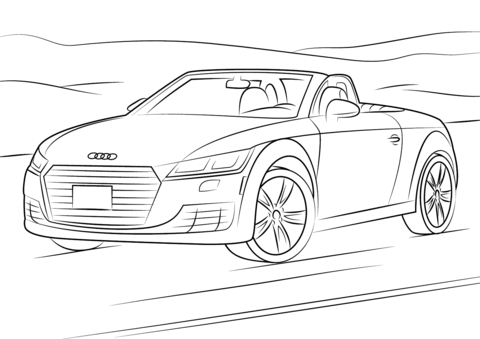 Desenho Imprimivel em Pdf do Carro Audi Tt 2