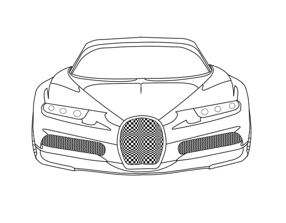 Desenho de Bugatti Grátis para Crianças para Colorir