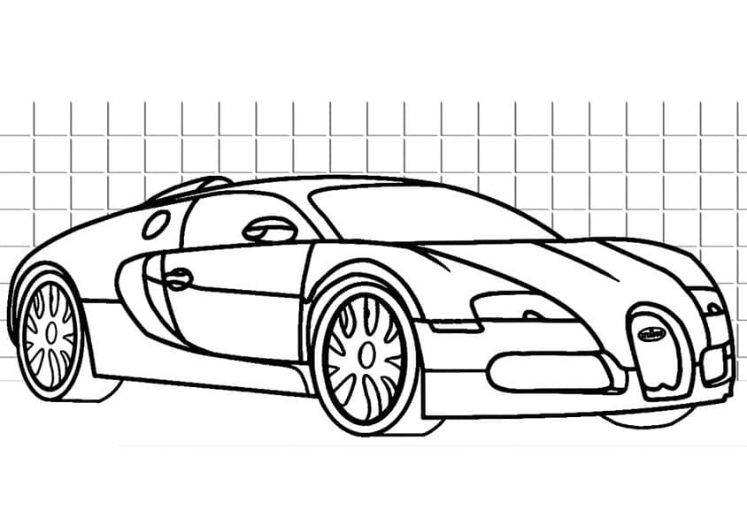 Desenho de Bugatti Grátis para Colorir