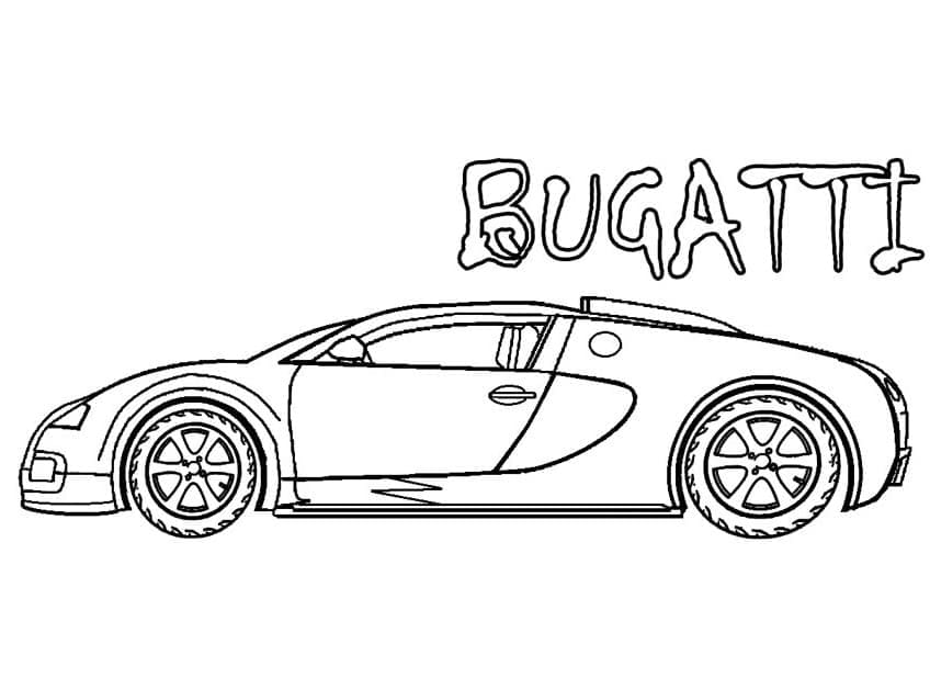 Desenho de Bugatti Imprimivel para Colorir