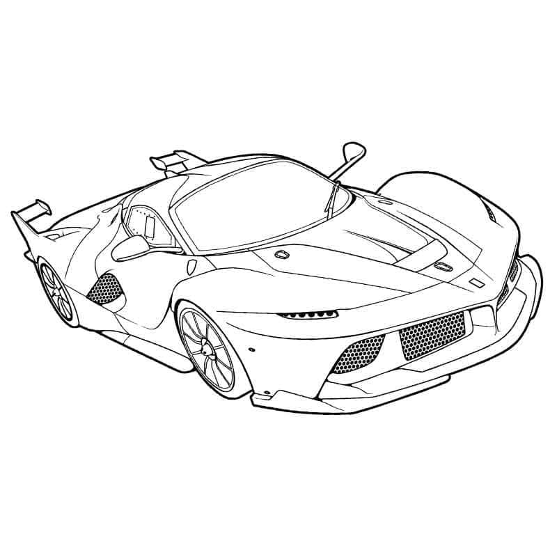 Desenho de Bugatti para Crianças de 4 Anos para Colorir
