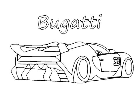 Desenho de Imprimível Bugatti para crianças para Colorir