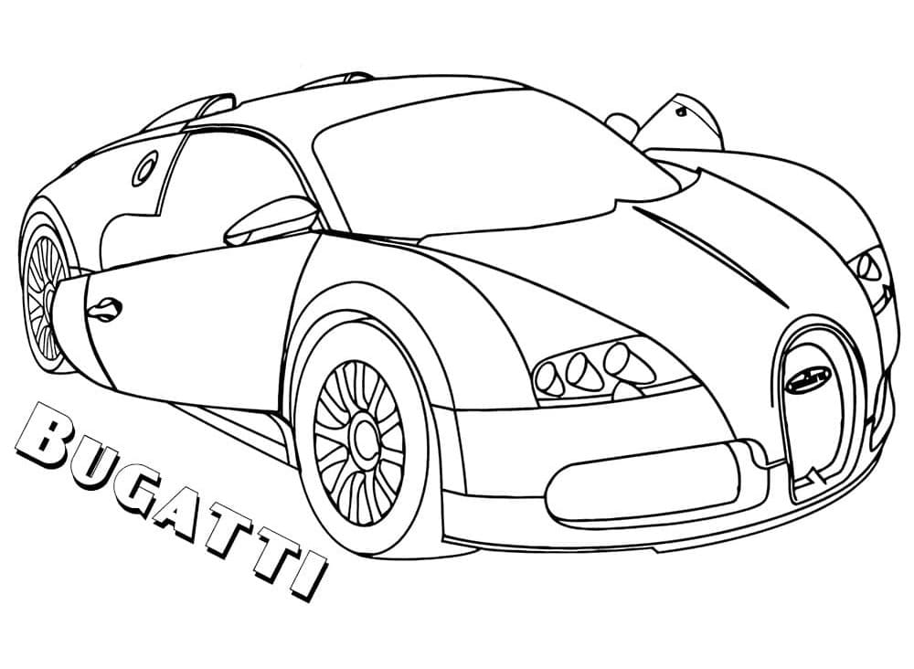 Desenho de Imprimivel Bugatti para Colorir