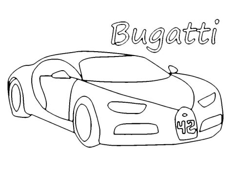Desenho de Imprimível grátis Bugatti para Colorir