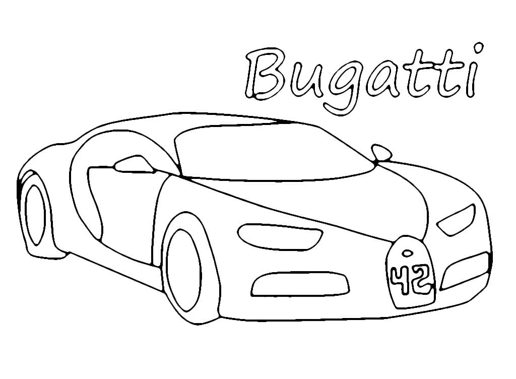 Desenho de Imprimivel Grátis Bugatti para Colorir