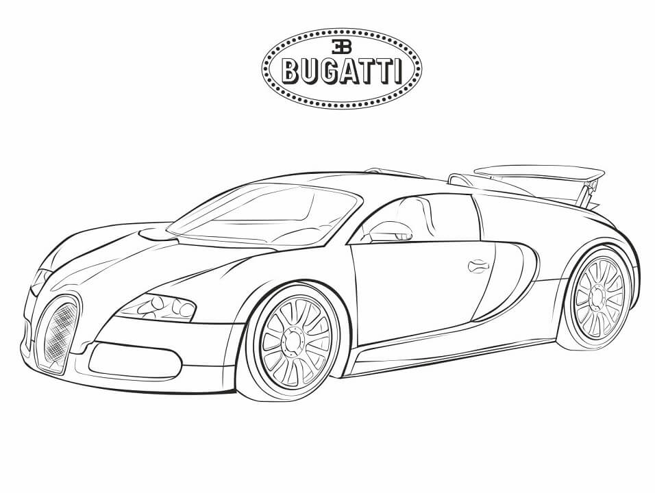 Desenho de Bugatti para Pintar Grátis