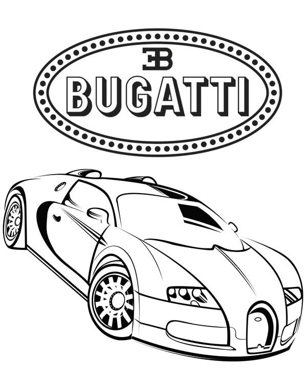 Desenho Imprimivel Grátis de Bugatti para Colorir