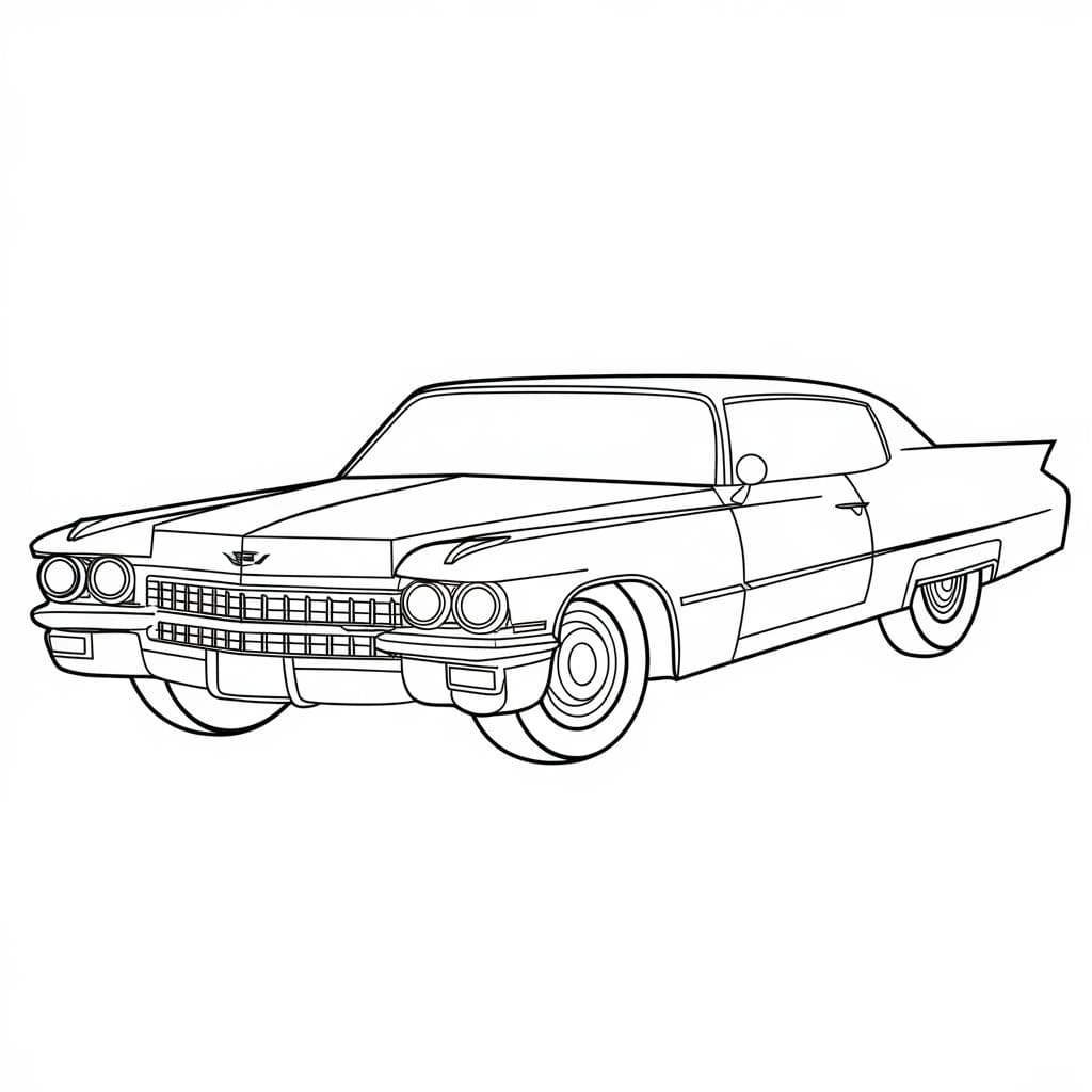 Desenho de Cadillac Imprimivel Grátis para Crianças para Colorir