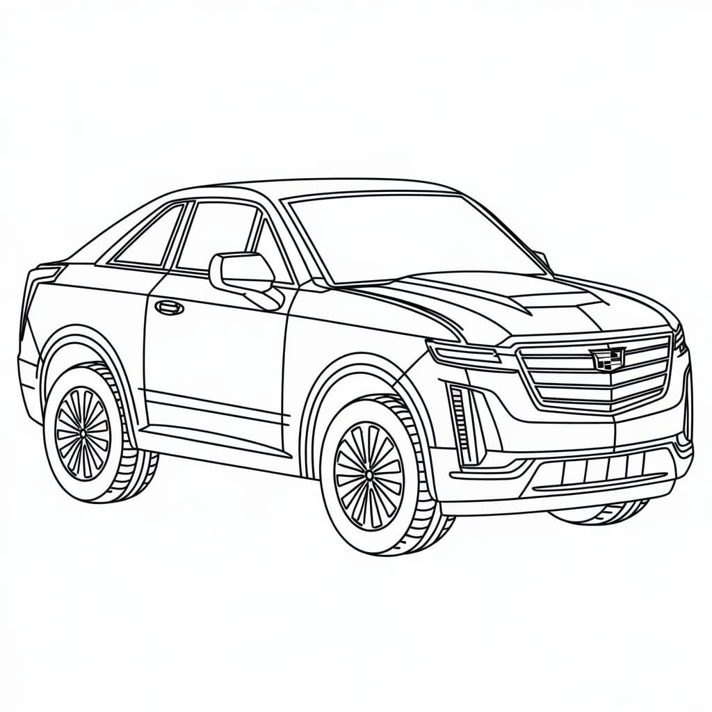 Desenho de Cadillac Imprimivel para Crianças para Colorir