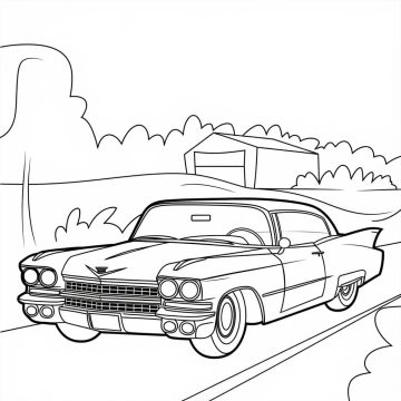 Desenho de grátis Cadillac para crianças para Colorir