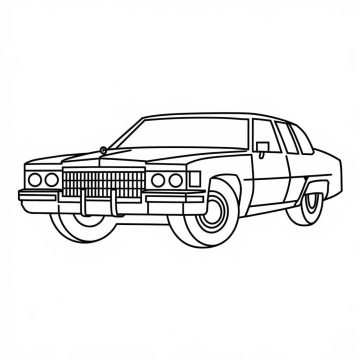 Desenho de Um Cadillac para Colorir