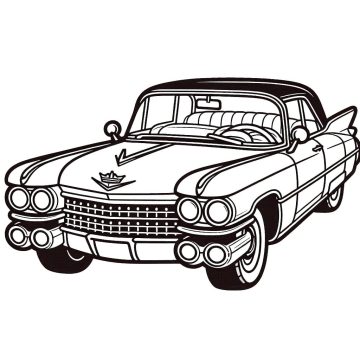 Desenho de Um Carro Cadillac para Colorir