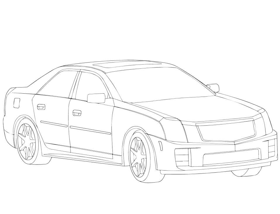 Desenhos de Carros Cadillac para Colorir