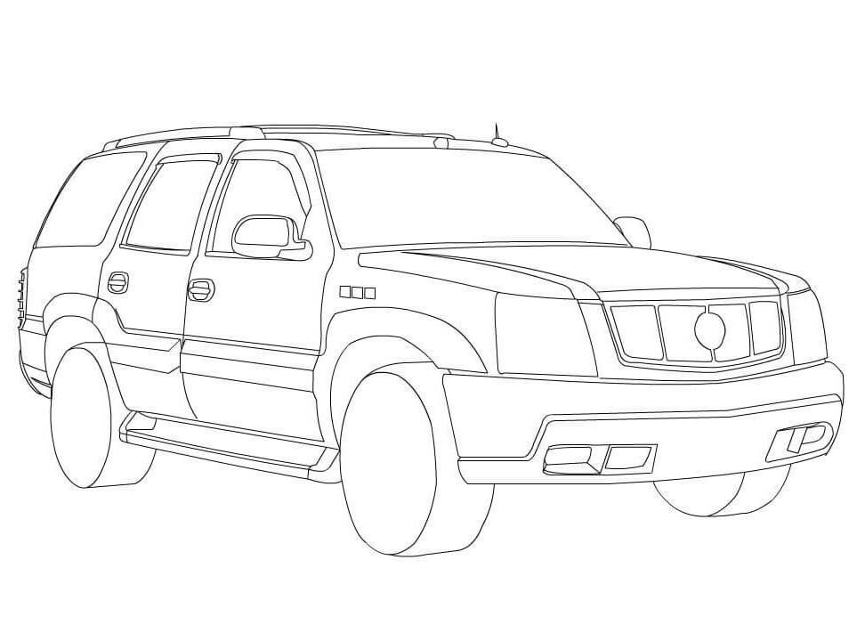 Desenho Cadillac Escalade para Colorir