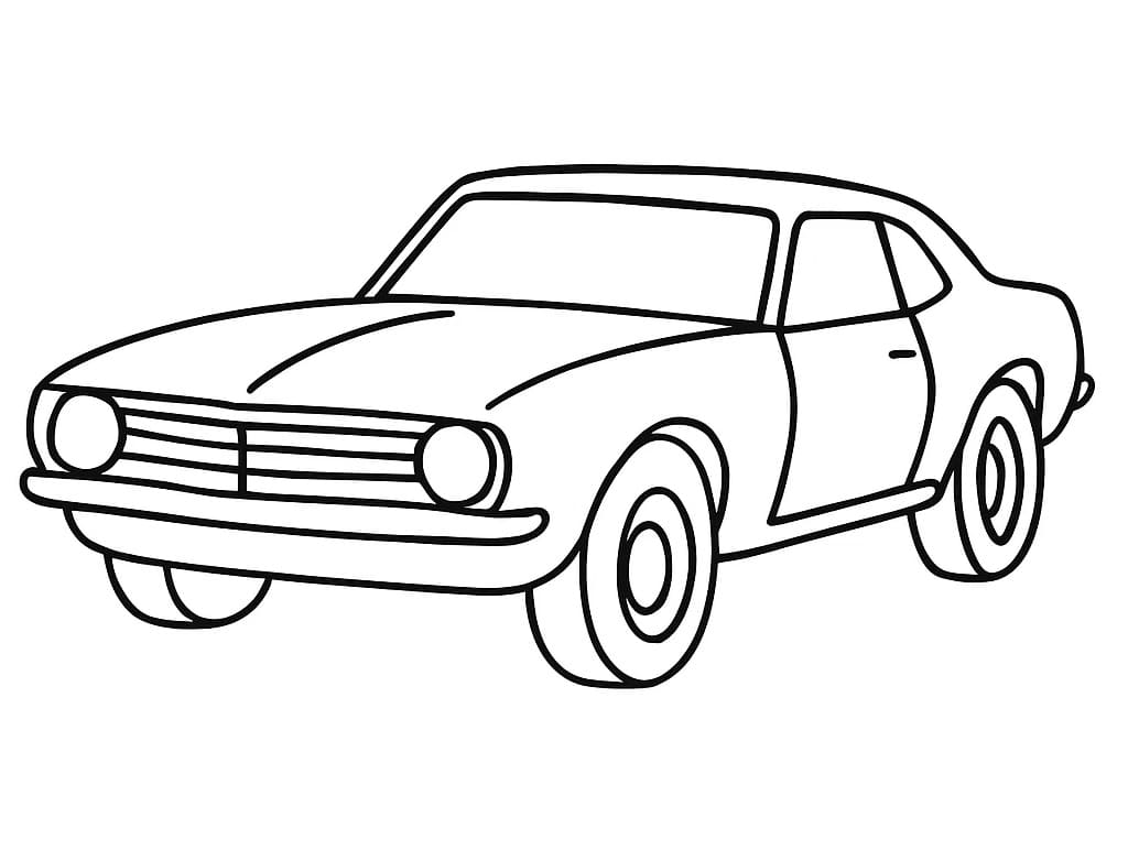 Desenho de Camaro Fácil para Colorir