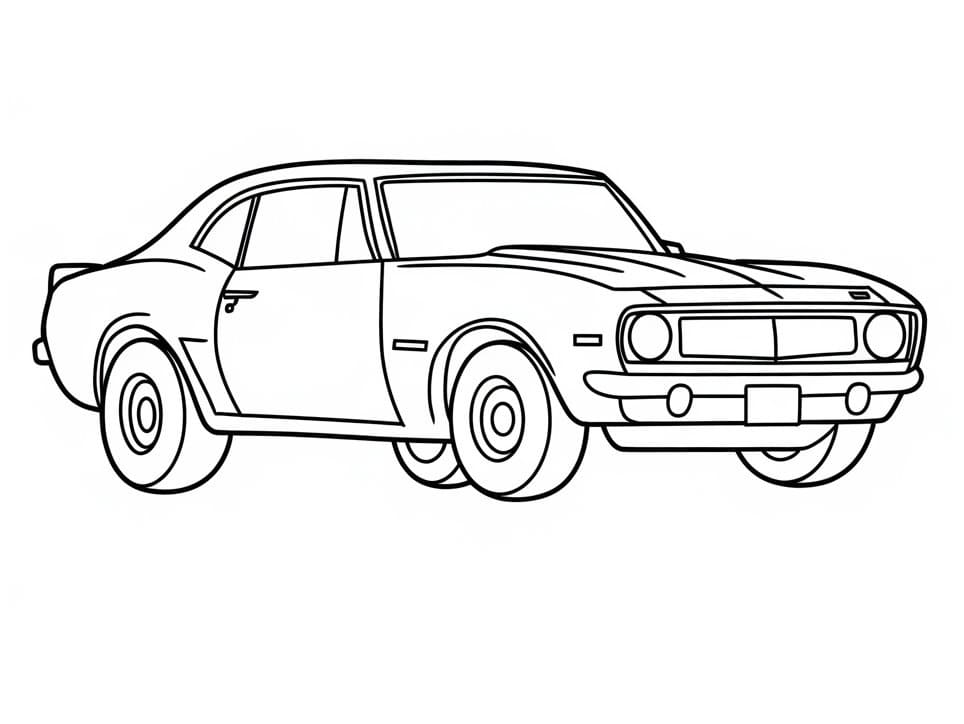 Desenho de Camaro Grátis para Crianças para Colorir