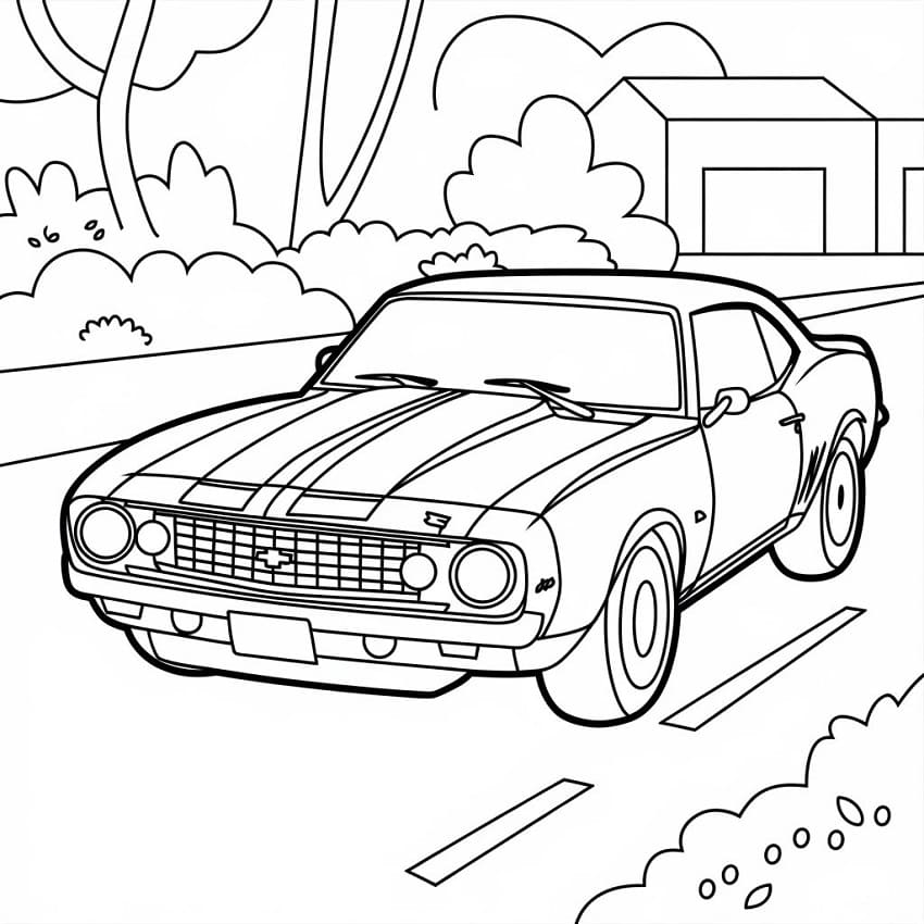 Desenho de Camaro Grátis para Colorir