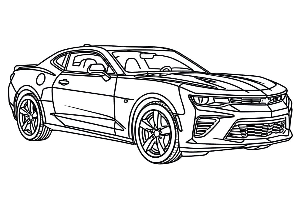 Desenho de Camaro Imprimivel Grátis para Crianças para Colorir