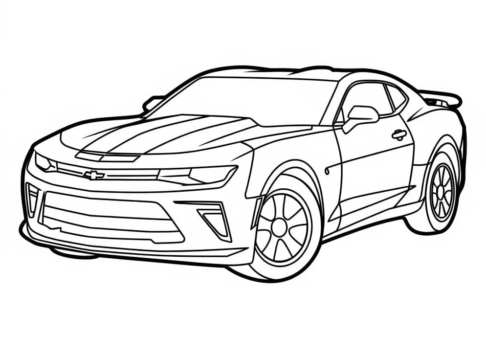 Desenho de Camaro Imprimivel para Colorir