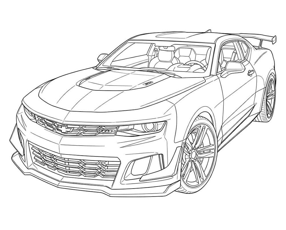 Desenho de Camaro Incrível para Colorir