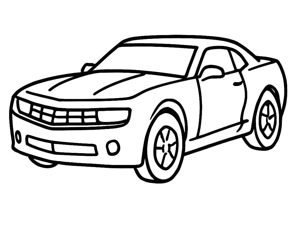 Desenho de Camaro Simples para Colorir