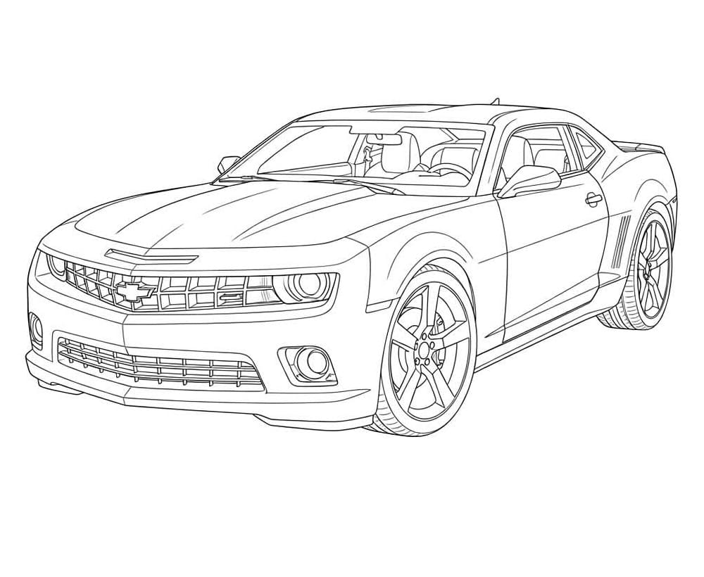 Desenho de Camaro Legal para Colorir