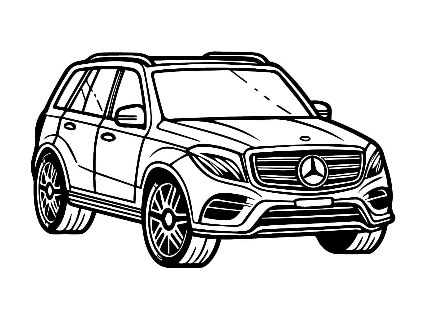 Desenhos de Grátis Mercedes para Crianças para Colorir