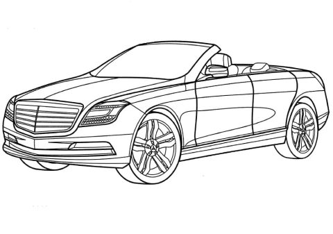 Desenhos de Imagem de Carro Mercedes para Colorir