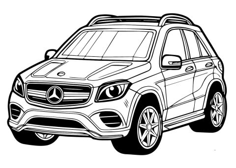 Desenhos de Imprimível Mercedes para crianças para Colorir