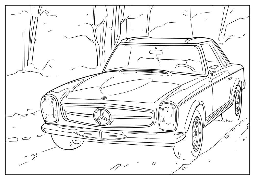 Desenhos de Mercedes Grátis para Colorir