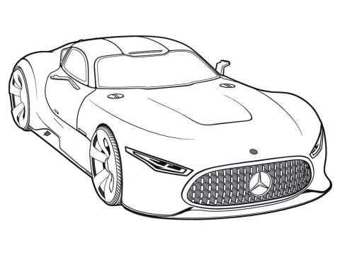 Desenhos de Mercedes Imprimível grátis para crianças para Colorir