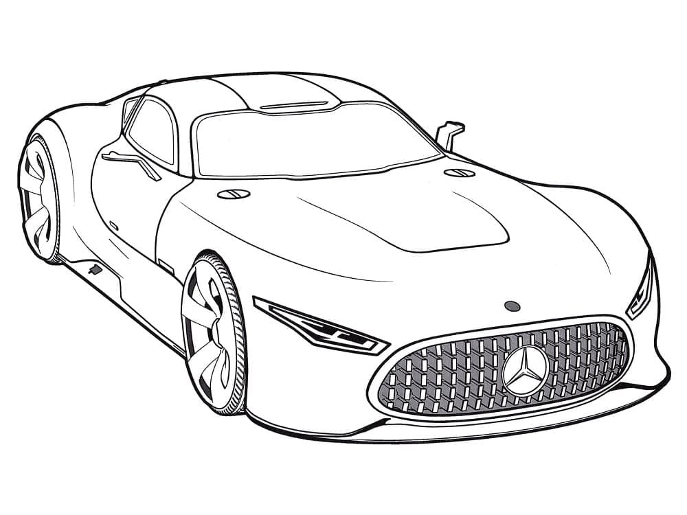 Desenhos de Mercedes Imprimivel Grátis para Crianças para Colorir