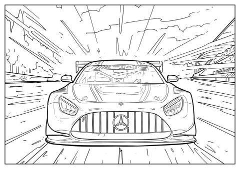 Desenhos de Mercedes Imprimível grátis para Colorir