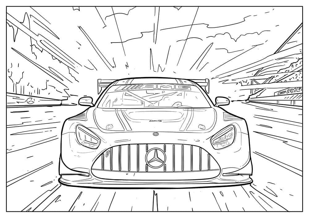 Desenhos de Mercedes Imprimivel Grátis para Colorir