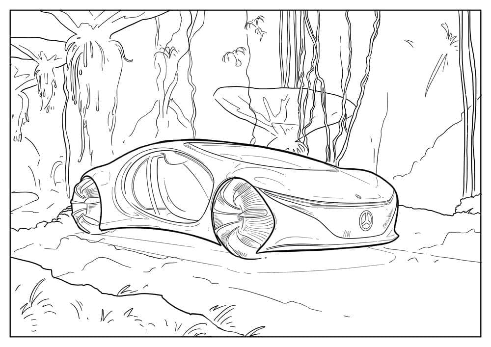 Desenhos de Mercedes Imprimivel para Colorir