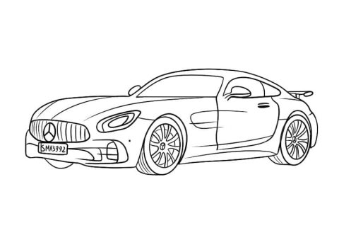 Desenhos de Mercedes para crianças para Colorir