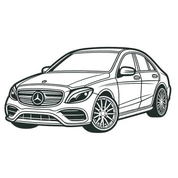 Desenhos de Pintura de Mercedes para Colorir
