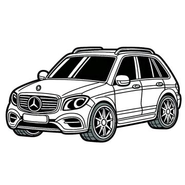 Desenhos de Um Carro Mercedes para Colorir