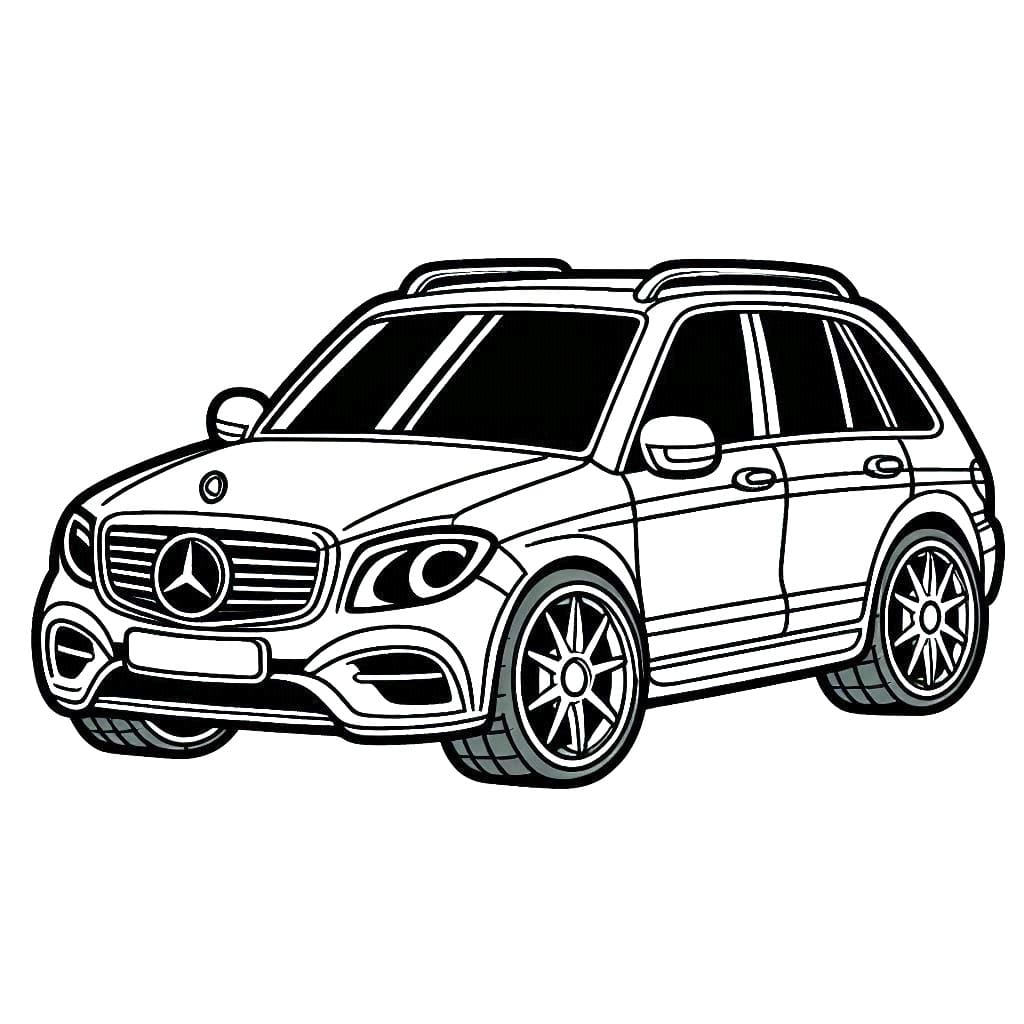 Desenhos de um Carro Mercedes para Colorir