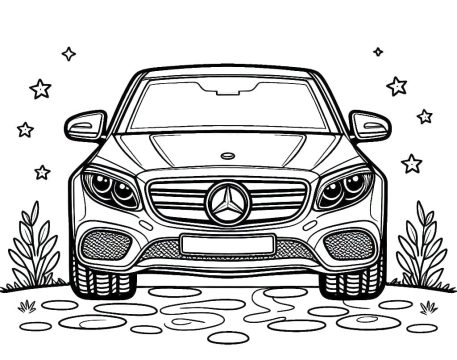 Desenhos de Um Mercedes para Colorir