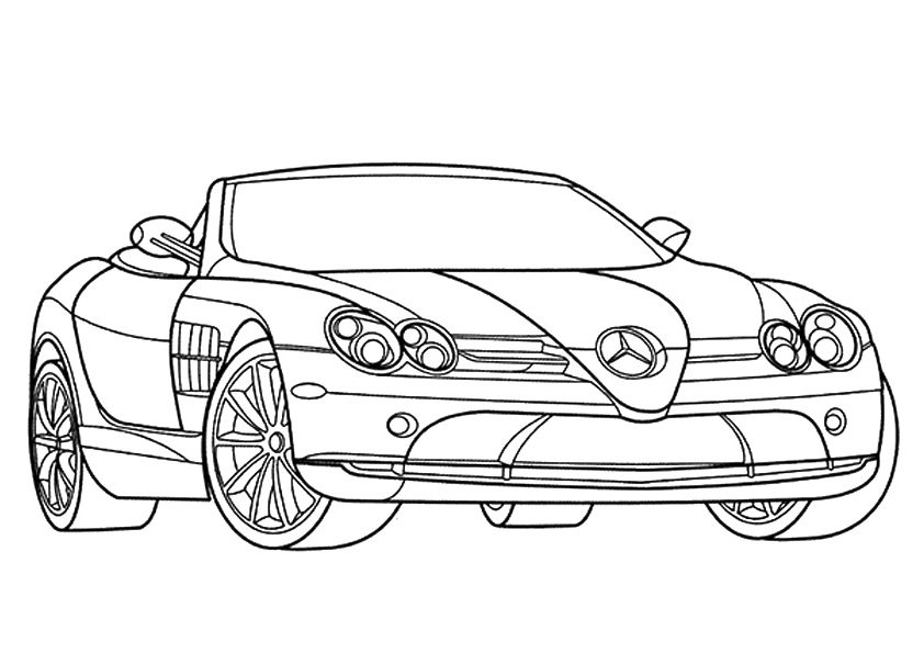 Desenho de Carro Mercedes A4 para Colorir de Graça