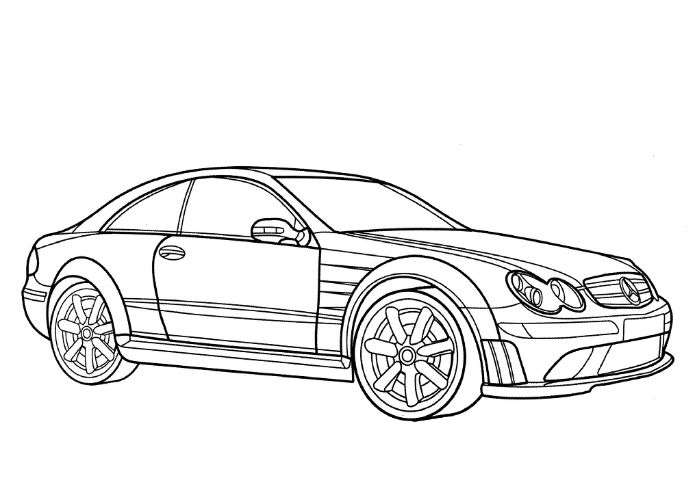 Desenho de Mercedes Clk Class para Colorir