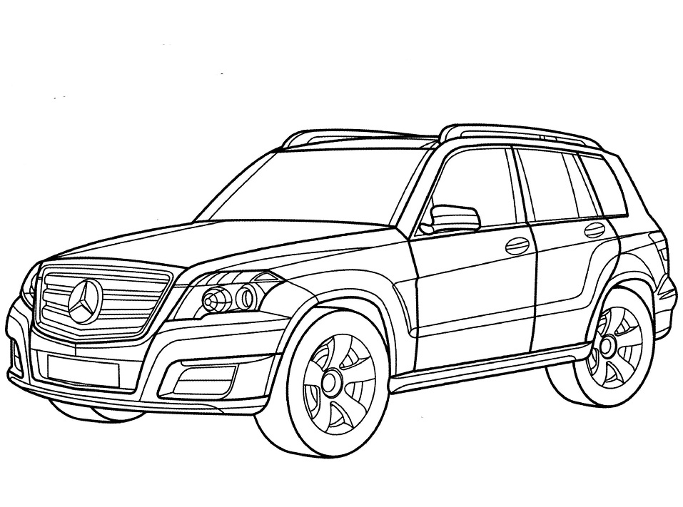 Desenhos de Carros Mercedes Benz para Colorir