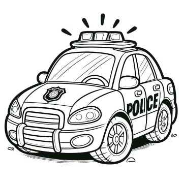 Desenho de Carro de polícia Imprimível Download
