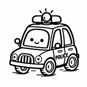 Desenho de Carro de polícia para Colorir Pdf