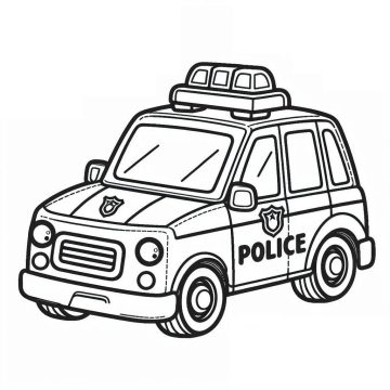 Desenho de Carro de polícia para Imprimir lápis de Cor