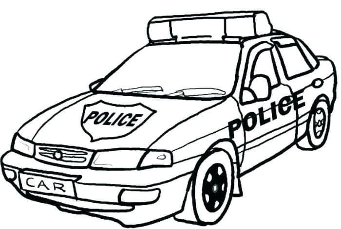 Desenhos de Carros de Polícia para Colorir