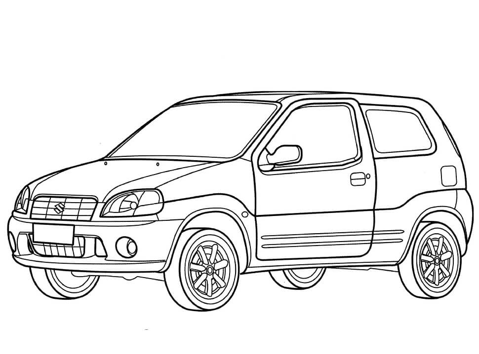 Desenho de Carro Suzuki Ignis para Colorir